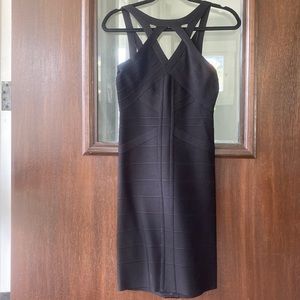 HERVE LEGER Black Bandage Dress